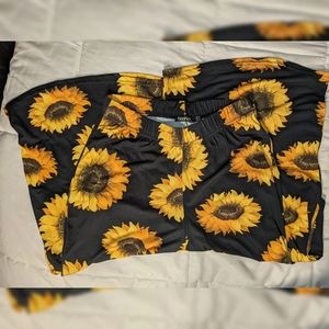 Women's sunflower flare pants